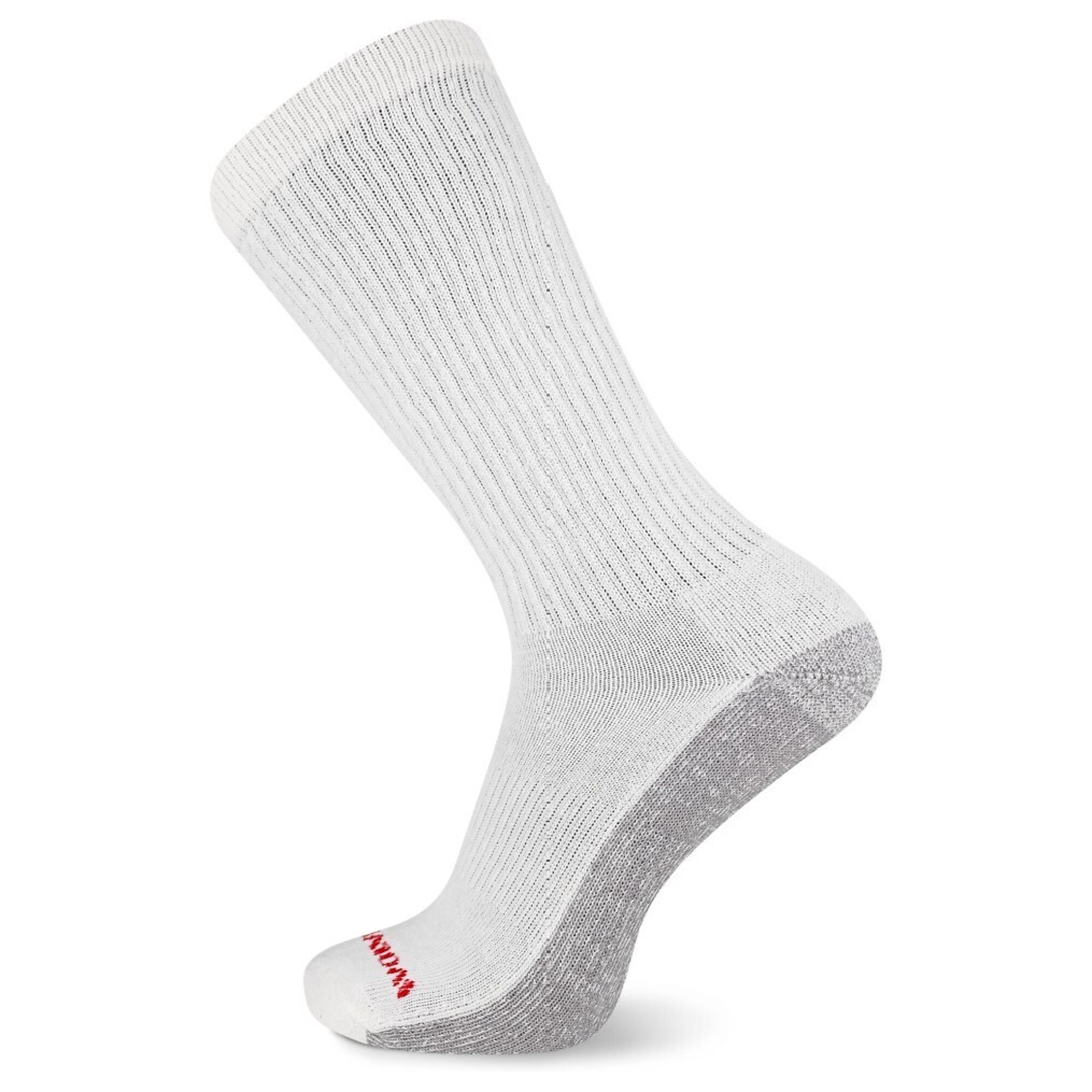 Wolverine Men's Cotton Comfort Crew Socks, White, Size L, 10–13, 6-Pair Pk., Model# WWM40005C6B2001